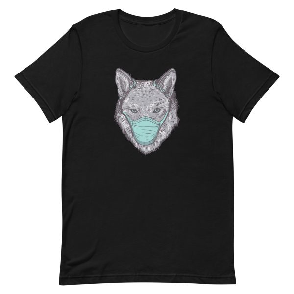 unisex-staple-t-shirt-black-front-6a1ac9ecbba6a.jpg Wolf Face Mask T-Shirt