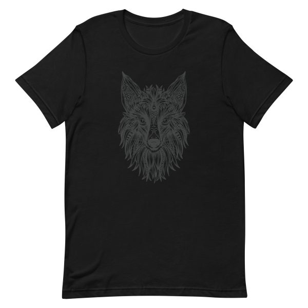unisex-staple-t-shirt-black-front-6a1aca2d3eb2f.jpg Tribal Fox T-Shirt
