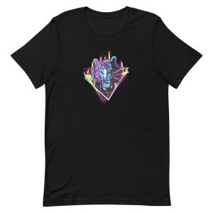 unisex-staple-t-shirt-black-front-6a1acc7d03af2.jpg Neon Tiger T-Shirt