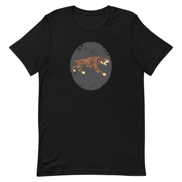 unisex-staple-t-shirt-black-front-6a1acda4c65ec.jpg Sabertooth Tiger Mandala Style T-Shirt