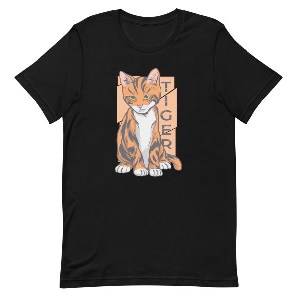 unisex-staple-t-shirt-black-front-6a1ace9f52b7f.jpg Tiger Cat T-Shirt