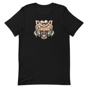unisex-staple-t-shirt-black-front-6a1ad0ca69803.jpg Mullet Tiger T-Shirt