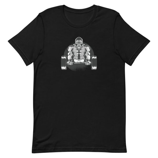 unisex-staple-t-shirt-black-front-6a1ad7f258ad4.jpg Gorilla Dumbbell T-Shirt