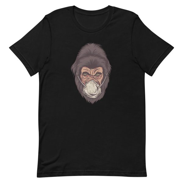unisex-staple-t-shirt-black-front-6a1ad838895a7.jpg Gorilla Face Mask T-Shirt