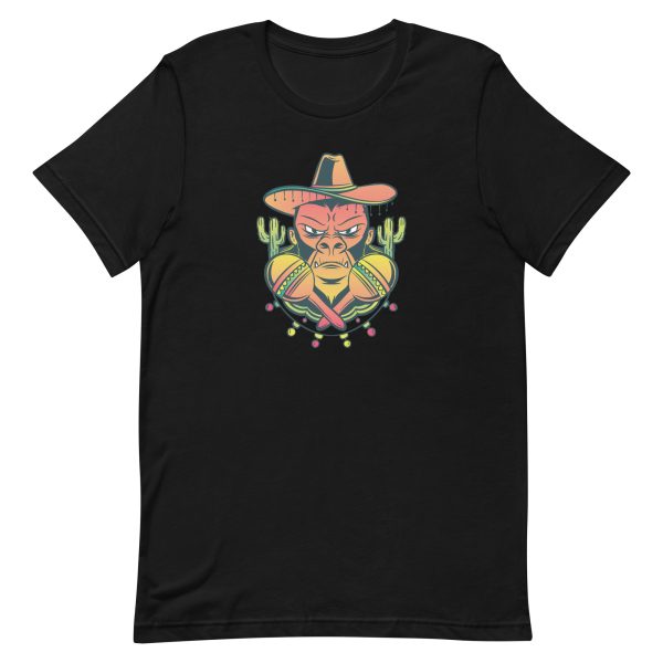 unisex-staple-t-shirt-black-front-6a1ad8c4046b2.jpg Mexican Gorilla T-Shirt