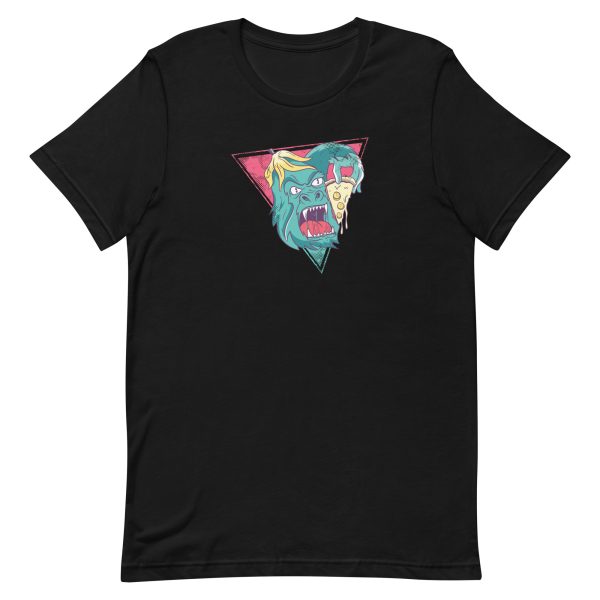 unisex-staple-t-shirt-black-front-6a1adab550dd6.jpg Gorilla Pizza T-Shirt