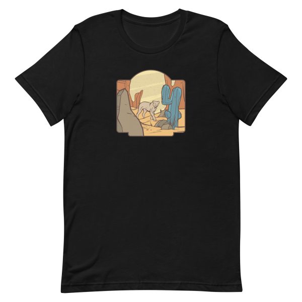 unisex-staple-t-shirt-black-front-6a1b00141e8c8.jpg Desert Mountain Lion T-Shirt