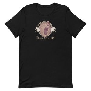 unisex-staple-t-shirt-black-front-6a1bba3f24d30.jpg Heart of a Lion T-Shirt