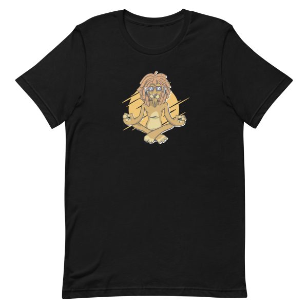 unisex-staple-t-shirt-black-front-6a1bba817cef0.jpg Rasta Lion Meditating T-Shirt
