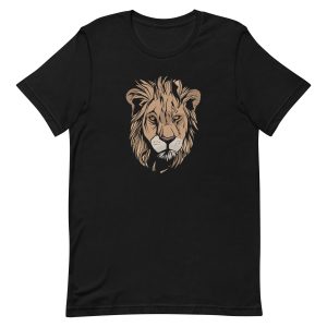 unisex-staple-t-shirt-black-front-6a1bbb10754ac.jpg Lion Head Grunge T-Shirt