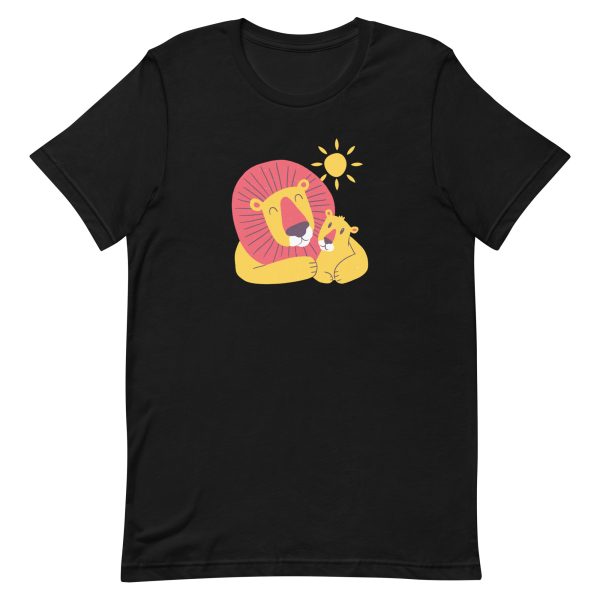 unisex-staple-t-shirt-black-front-6a1bbb576bb3f.jpg Lion Dad Son T-Shirt