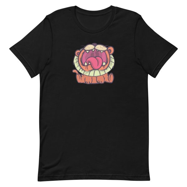unisex-staple-t-shirt-black-front-6a1bbbbeea384.jpg Cartoon Lion T-Shirt