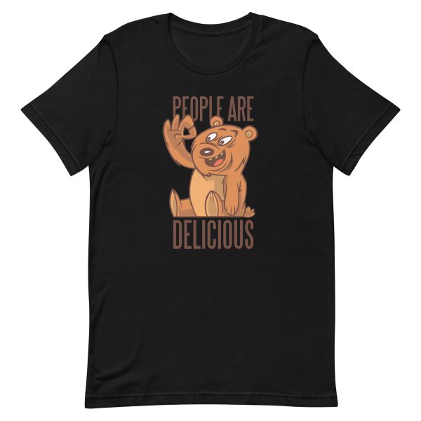 unisex-staple-t-shirt-black-front-6a1bc75704d4b.jpg Bear Delicious People T-Shirt