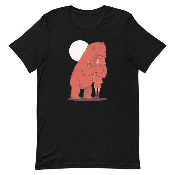 unisex-staple-t-shirt-black-front-6a1bde30b8f74.jpg Girl Hugging Bear T-Shirt