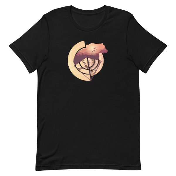 unisex-staple-t-shirt-black-front-6a1bdf830a55d.jpg Geometric Bear T-Shirt