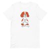 unisex-staple-t-shirt-white-front-6a15806e32bf5.jpg Yoga Dog T-Shirt