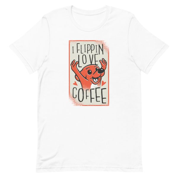unisex-staple-t-shirt-white-front-6a15832cd2033.jpg Coffee Dog T-Shirt