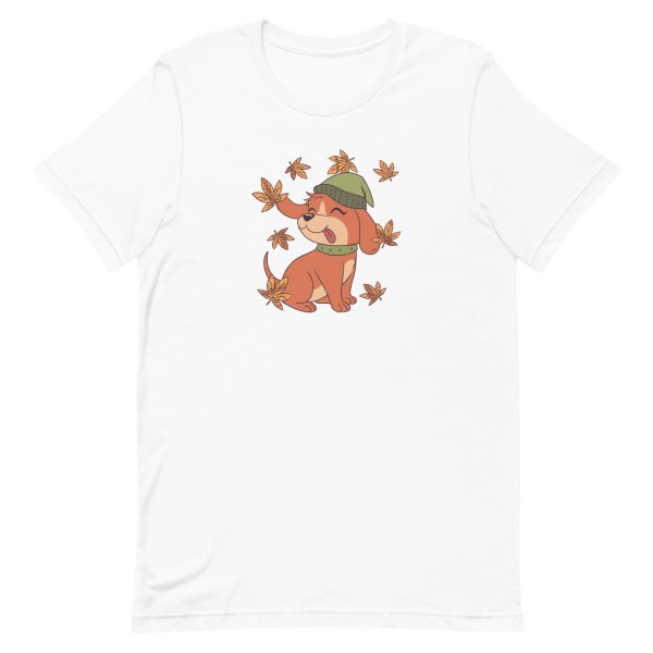 unisex-staple-t-shirt-white-front-6a1591d22654b.jpg Fall Dog T-Shirt