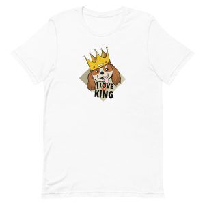 unisex-staple-t-shirt-white-front-6a1653a0ecd53.jpg King Dog T-Shirt