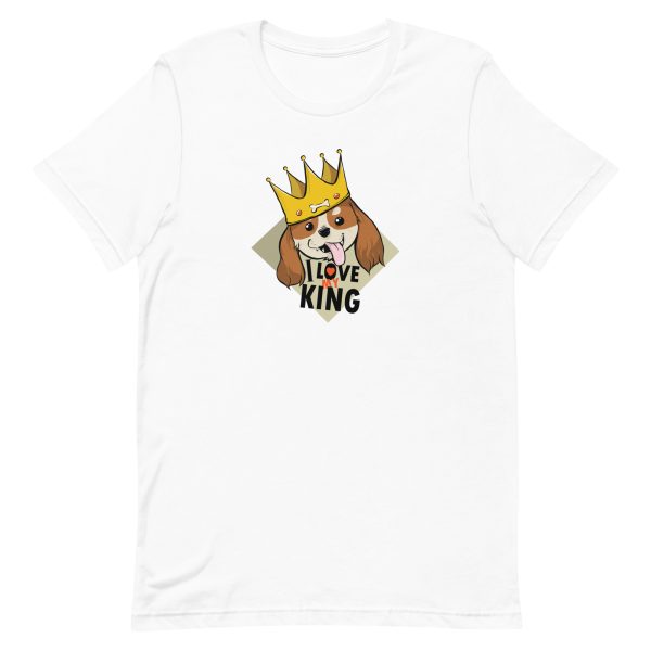 unisex-staple-t-shirt-white-front-6a1653a0ecd53.jpg King Dog T-Shirt