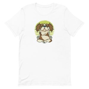 unisex-staple-t-shirt-white-front-6a165ba376dc8.jpg Cavalier Yoga T-Shirt
