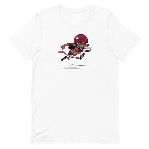 unisex-staple-t-shirt-white-front-6a165ca9cfbc9.jpg Football Dog T-Shirt