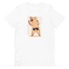unisex-staple-t-shirt-white-front-6a165d7274db0.jpg Funny Dog Tail Sunglasses T-Shirt