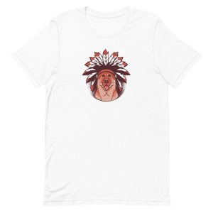 unisex-staple-t-shirt-white-front-6a168596d8956.jpg German Shepherd Native T-Shirt