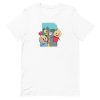 unisex-staple-t-shirt-white-front-6a16876804935.jpg Running From Dog T-Shirt