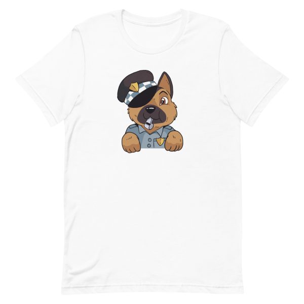 unisex-staple-t-shirt-white-front-6a1689d323449.jpg German Shepherd Police T-Shirt