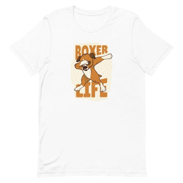 unisex-staple-t-shirt-white-front-6a168b6177b72.jpg Boxer Dabbing T-Shirt