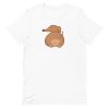 unisex-staple-t-shirt-white-front-6a1691e15e8b9.jpg Dachshund Butt T-Shirt