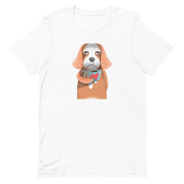 unisex-staple-t-shirt-white-front-6a169480a7195.jpg Cavalier King Charles Coffee T-Shirt