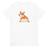 unisex-staple-t-shirt-white-front-6a16c6917e195.jpg Cute Corgi T-Shirt