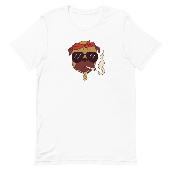 unisex-staple-t-shirt-white-front-6a16c7a08f265.jpg Thug Pug T-Shirt