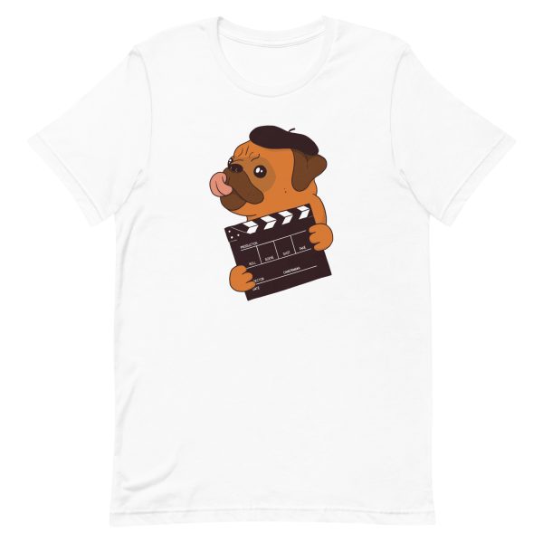 unisex-staple-t-shirt-white-front-6a16c80917d35.jpg Director Pug T-Shirt