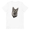 unisex-staple-t-shirt-white-front-6a16c8deb59a5.jpg German Shepherd Pet T-Shirt