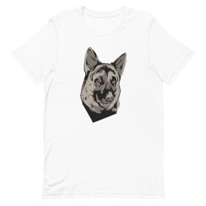 unisex-staple-t-shirt-white-front-6a16c8deb59a5.jpg German Shepherd Pet T-Shirt