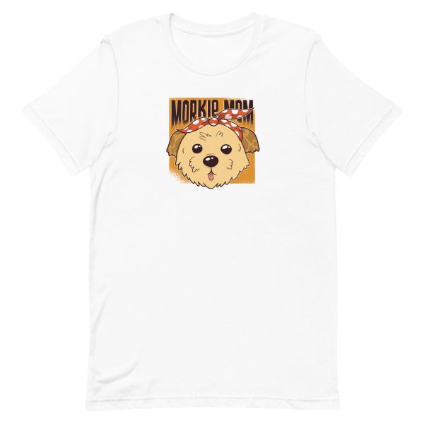 unisex-staple-t-shirt-white-front-6a16c93382fad.jpg Morkie Mom T-Shirt