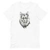unisex-staple-t-shirt-white-front-6a16ca763a3ca.jpg German Shepherd Linear T-Shirt