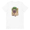 unisex-staple-t-shirt-white-front-6a16cb81576a5.jpg St Patricks Day Pug T-Shirt