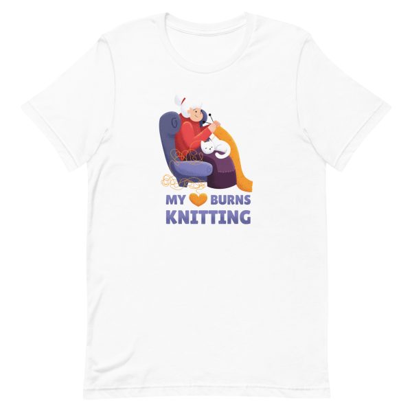 unisex-staple-t-shirt-white-front-6a16d407c7ecc.jpg Knitting Granny T-Shirt