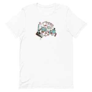 unisex-staple-t-shirt-white-front-6a16d4cad03c0.jpg Poker Cats T-Shirt