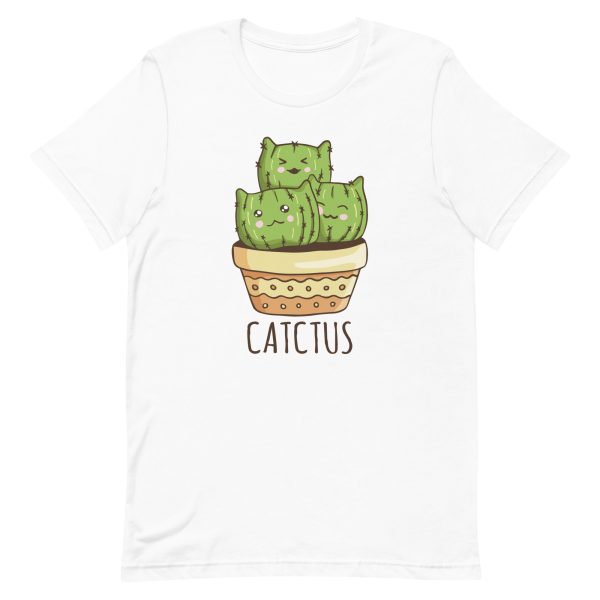 unisex-staple-t-shirt-white-front-6a16d7f3d687a.jpg Cute Catctus T-Shirt