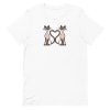 unisex-staple-t-shirt-white-front-6a16da2a40852.jpg Siamese Cats Heart T-Shirt
