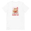 unisex-staple-t-shirt-white-front-6a16eb8c823d4.jpg Sushi Cat T-Shirt