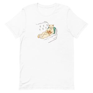unisex-staple-t-shirt-white-front-6a16f23f7d8e0.jpg Chill Cat T-Shirt