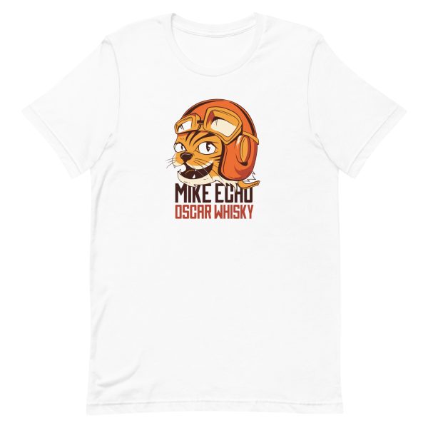 unisex-staple-t-shirt-white-front-6a16f2eaa3fd2.jpg Aviator Cat T-Shirt