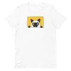 unisex-staple-t-shirt-white-front-6a16f3a68aa22.jpg Peeking Cat T-Shirt