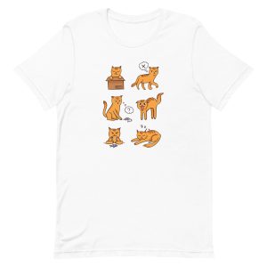 unisex-staple-t-shirt-white-front-6a16f4ce709b7.jpg Cat Moods T-Shirt